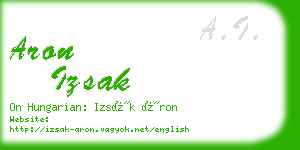 aron izsak business card